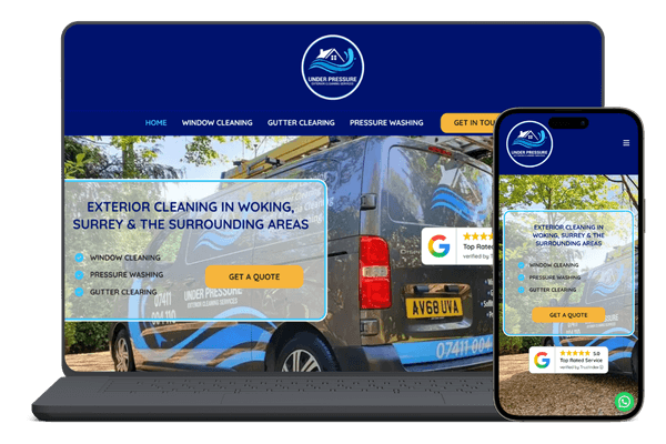 Under Pressure Exterior Cleaning website