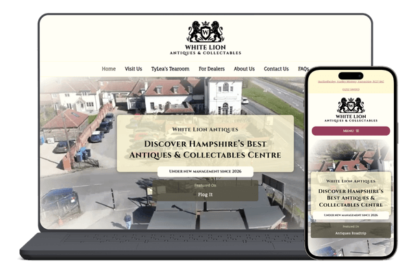 White Lion Antiques website